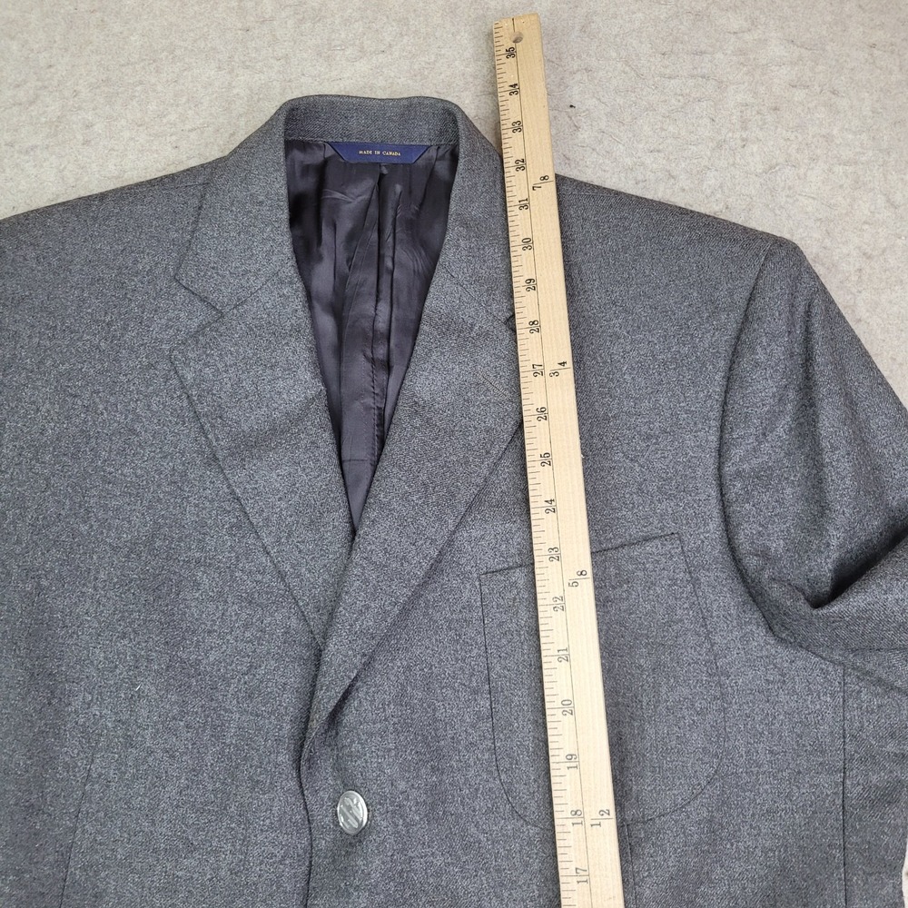 Brooks Brothers Regent Loro Piana Blazer Men 42 R Gray Wool 3 Button Cupro Lined - Picture 12 of 14